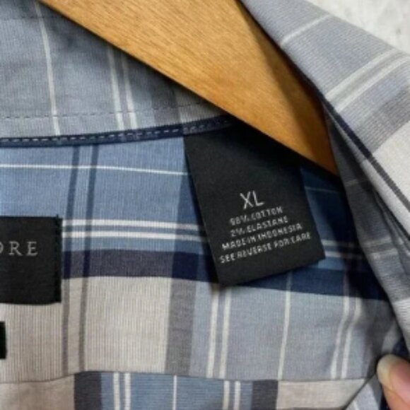 The Men'S Store Bloomingdale Stretch Fabric Blue Multi SZ XL Long Sleeve - Picture 8 of 9